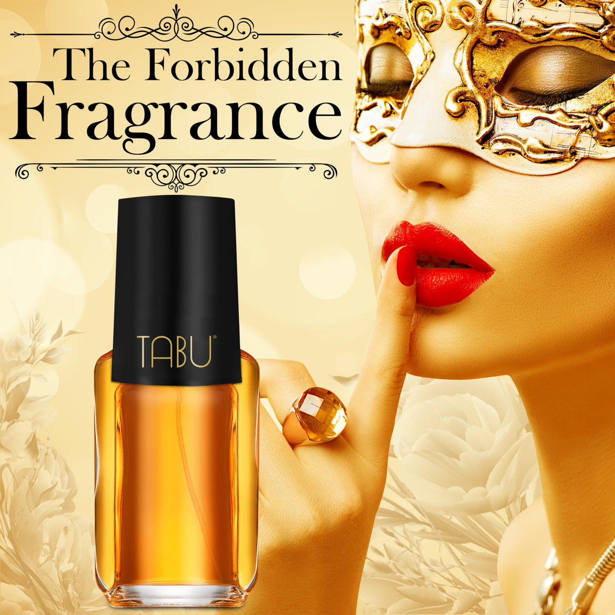 Dana TABU cap and label detail highlighting brand and classic packaging benefit