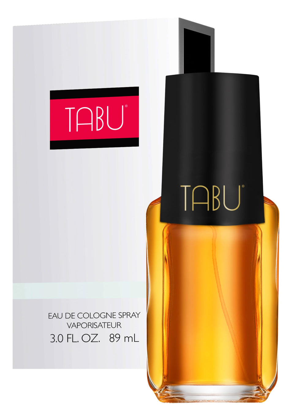Dana TABU front bottle view showing elegant silhouette and fragrance identity