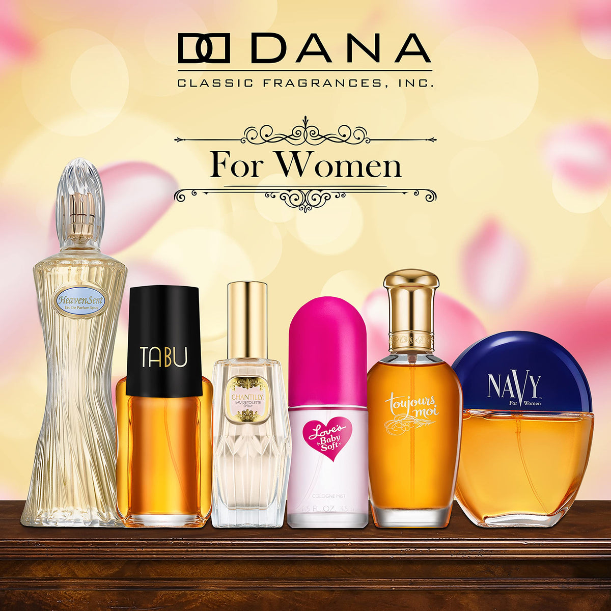 Dana TABU ingredients visual hinting at floral and spicy heart notes for aroma insight