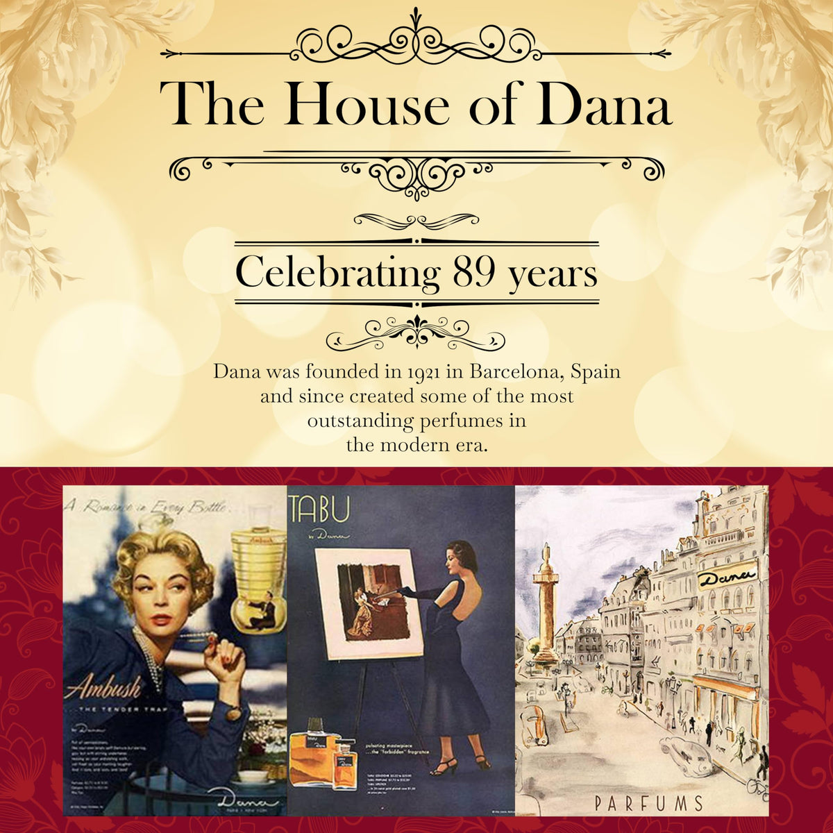 Dana TABU staged in evening lifestyle scene suggesting romantic atmosphere benefit