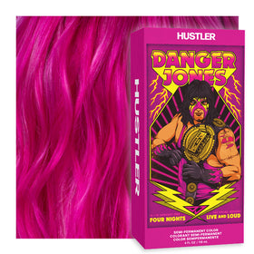 Danger Jones front tube showing Hustler pink label and quick benefit