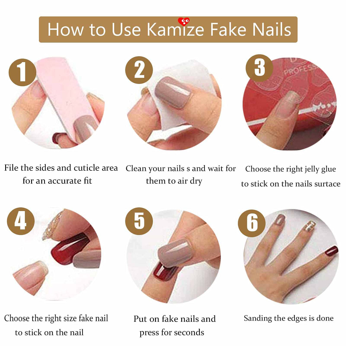 DANMANR trimming and filing a false nail illustrating customizable length and shape