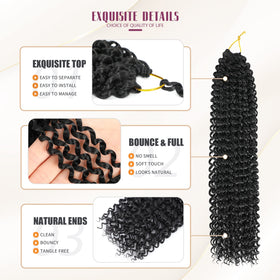 Dansama model showing 18-inch length for boho locs, demonstrates true-to-life scale
