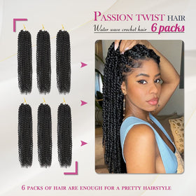 Dansama close-up of water wave texture, soft synthetic fiber for natural-looking styles