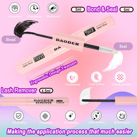 DAODER lashes applied on model eye for instant fuller lash benefit
