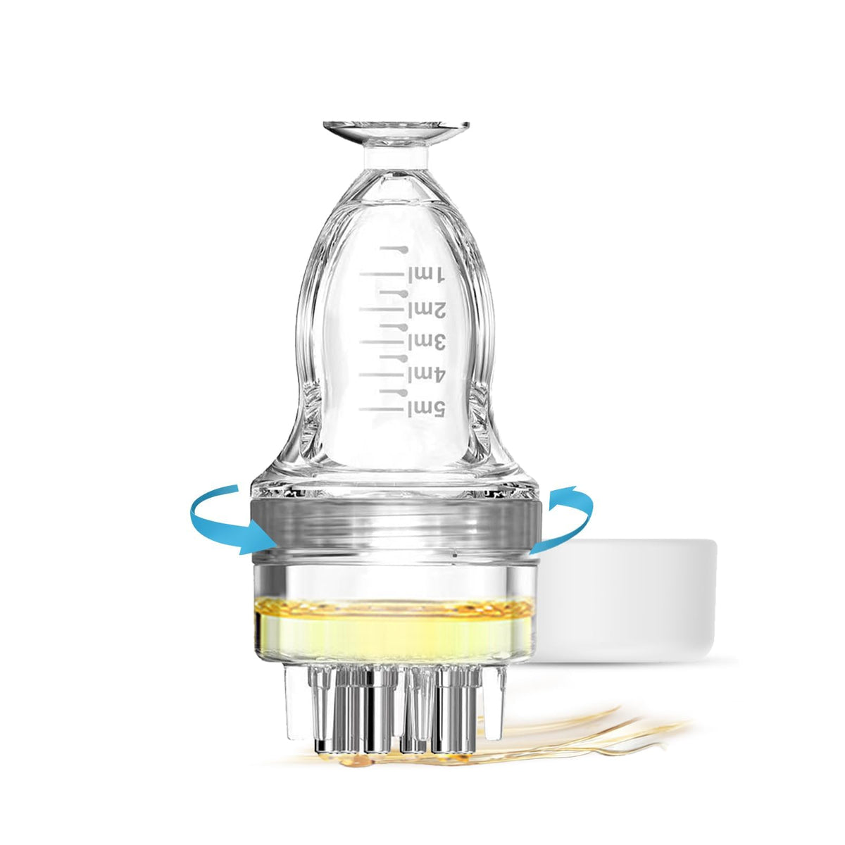 DAPENG applicator front view showing compact design and cap for precise dispensing