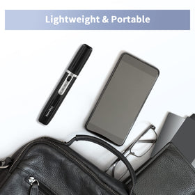 Dapsang trimmer in a travel pouch beside toiletries, perfect for quick touch-ups