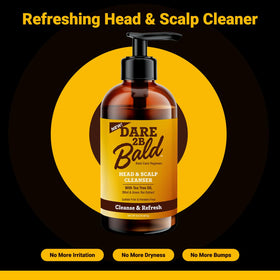 DARE TO BE BALD creamy foam texture close-up for gentle exfoliation benefit