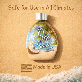 DARK TANS EXCLUSIVE used near a tattoo to show tattoo-safe tanning benefit