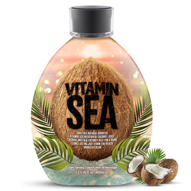 DARK TANS EXCLUSIVE back label close-up listing ingredients and benefits