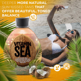 DARK TANS EXCLUSIVE lotion texture close-up showing lightweight absorbent finish