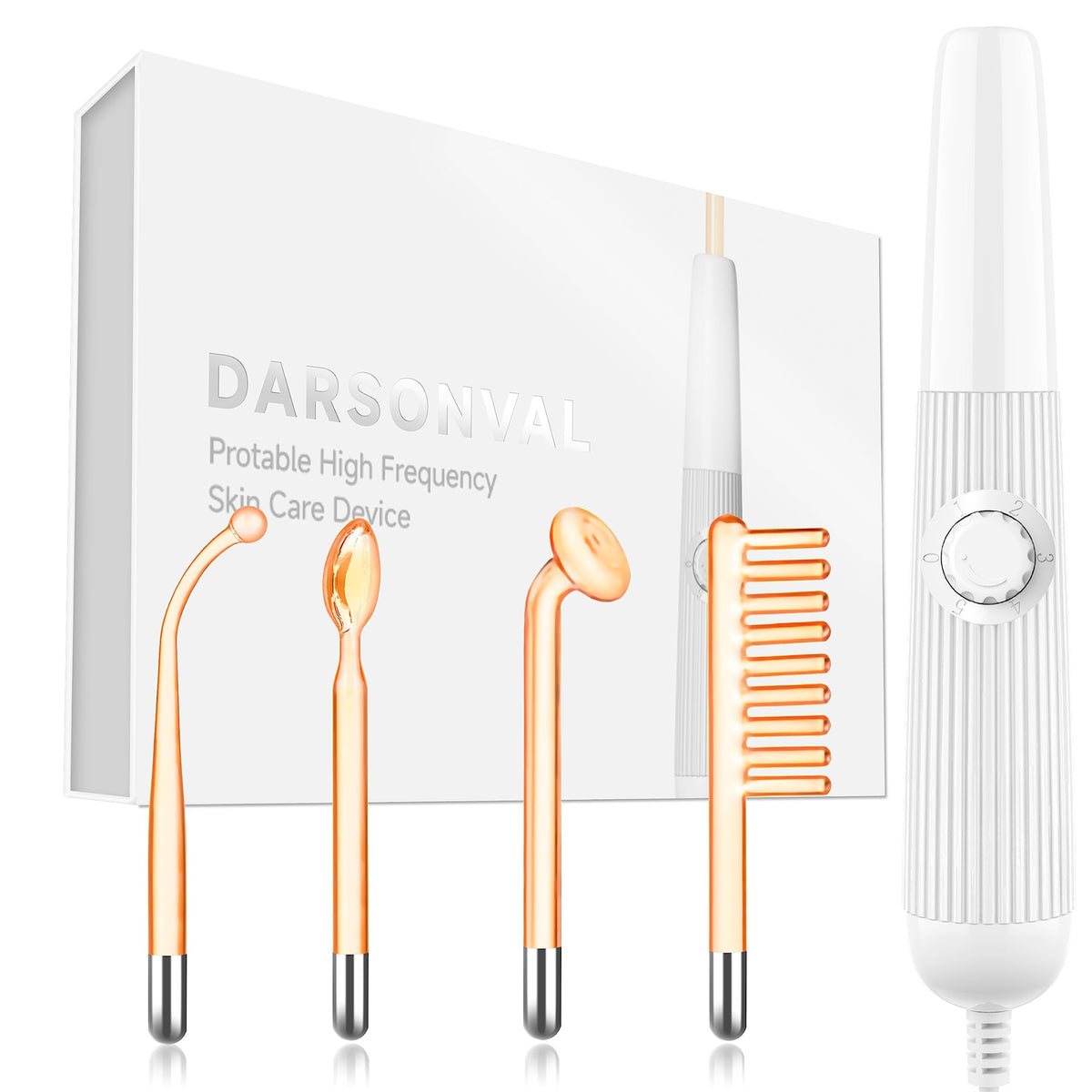 DARSONVAL front view wand showing controls and compact profile for easy use