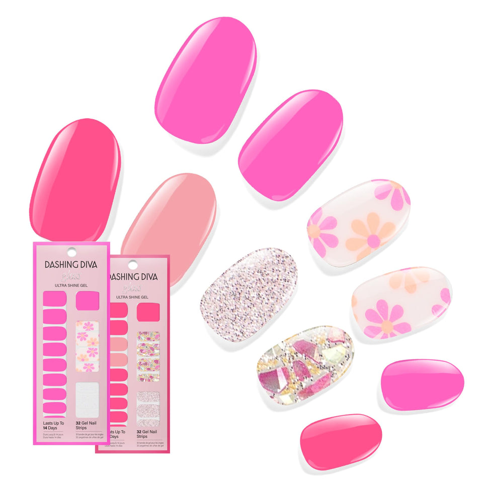 Dashing Diva front packaging showing Bright Pinks Collection and benefit of ready-to-use gel manicure