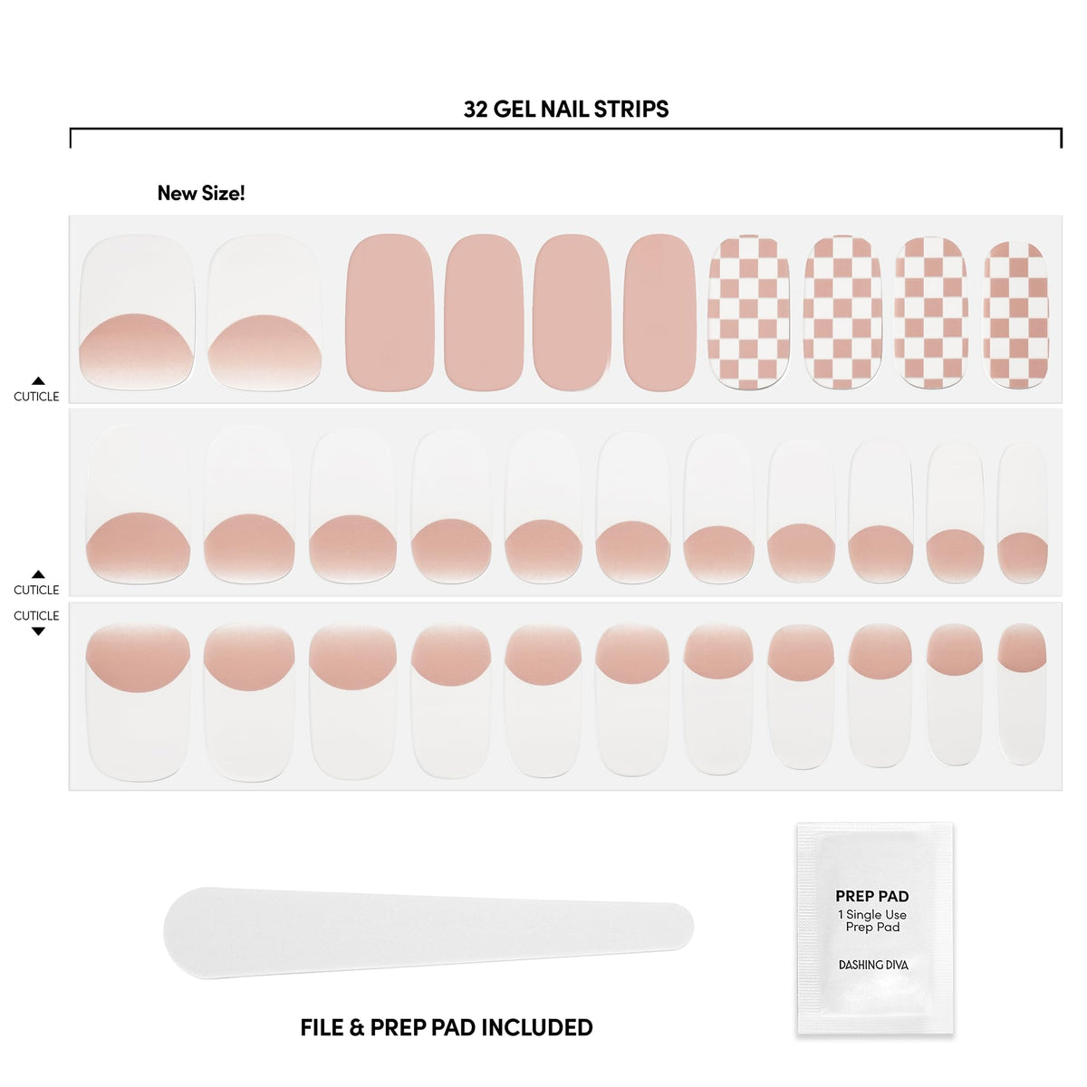 Applying Dashing Diva strip pressed to nail for instant glossy look
