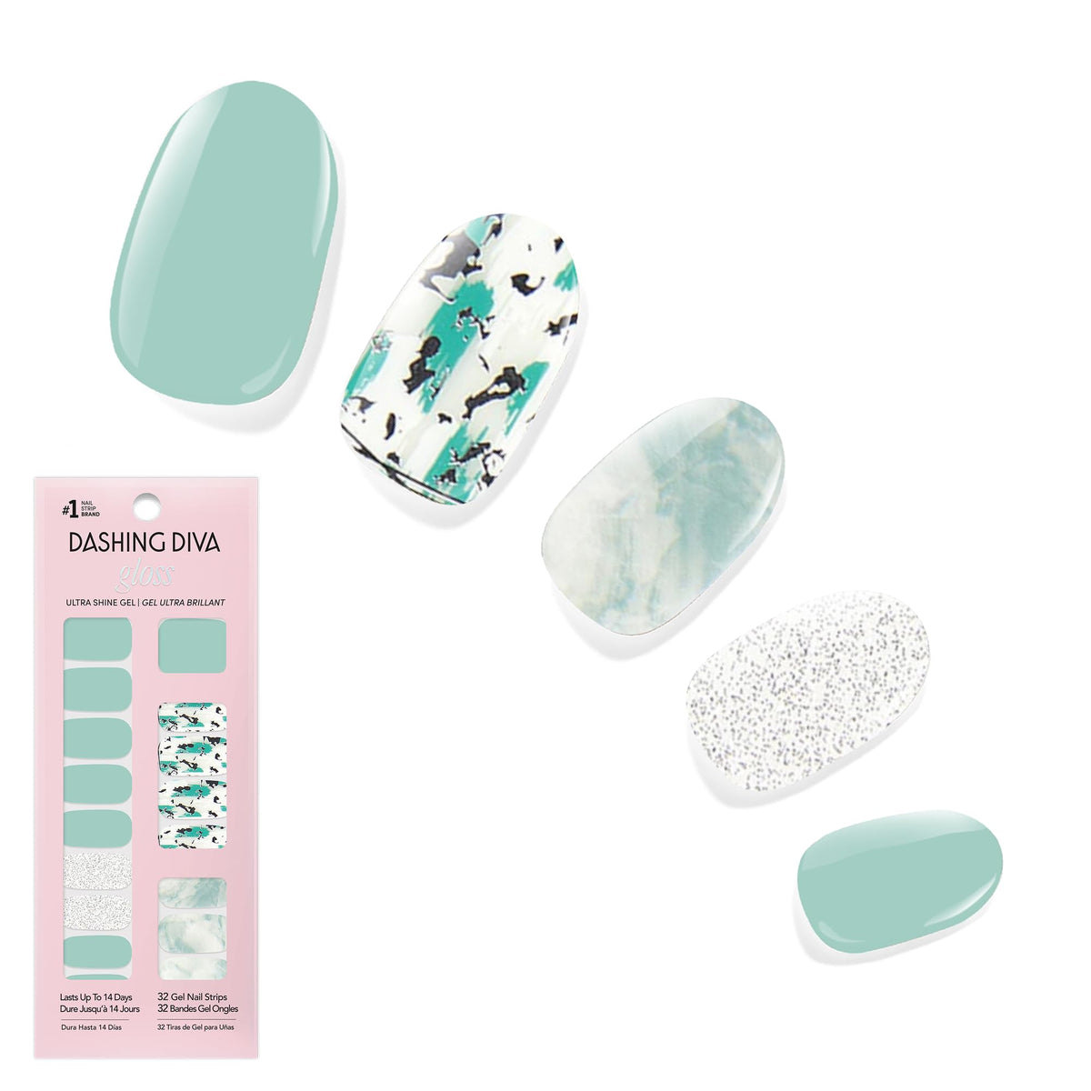 Dashing Diva front packaging showing product and benefits for quick manicures