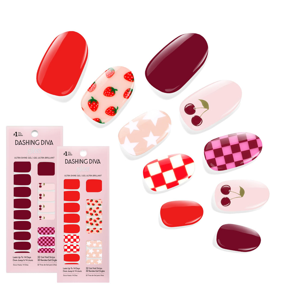 Dashing Diva front packaging showing Fruit Punch Collection and two included sets for convenience