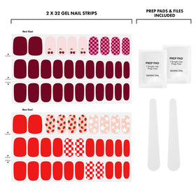 Dashing Diva two sets unboxed side-by-side to display included sizes and variety