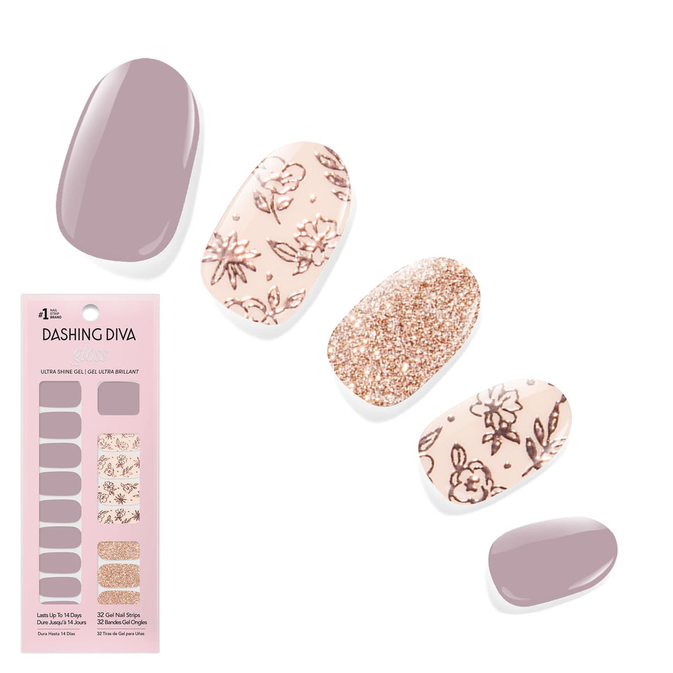 Dashing Diva front packaging showing Lavender Dreams set and contents for quick mani
