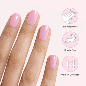 two Dashing Diva shades Lovely Pink and Attitude displayed side-by-side for color choice