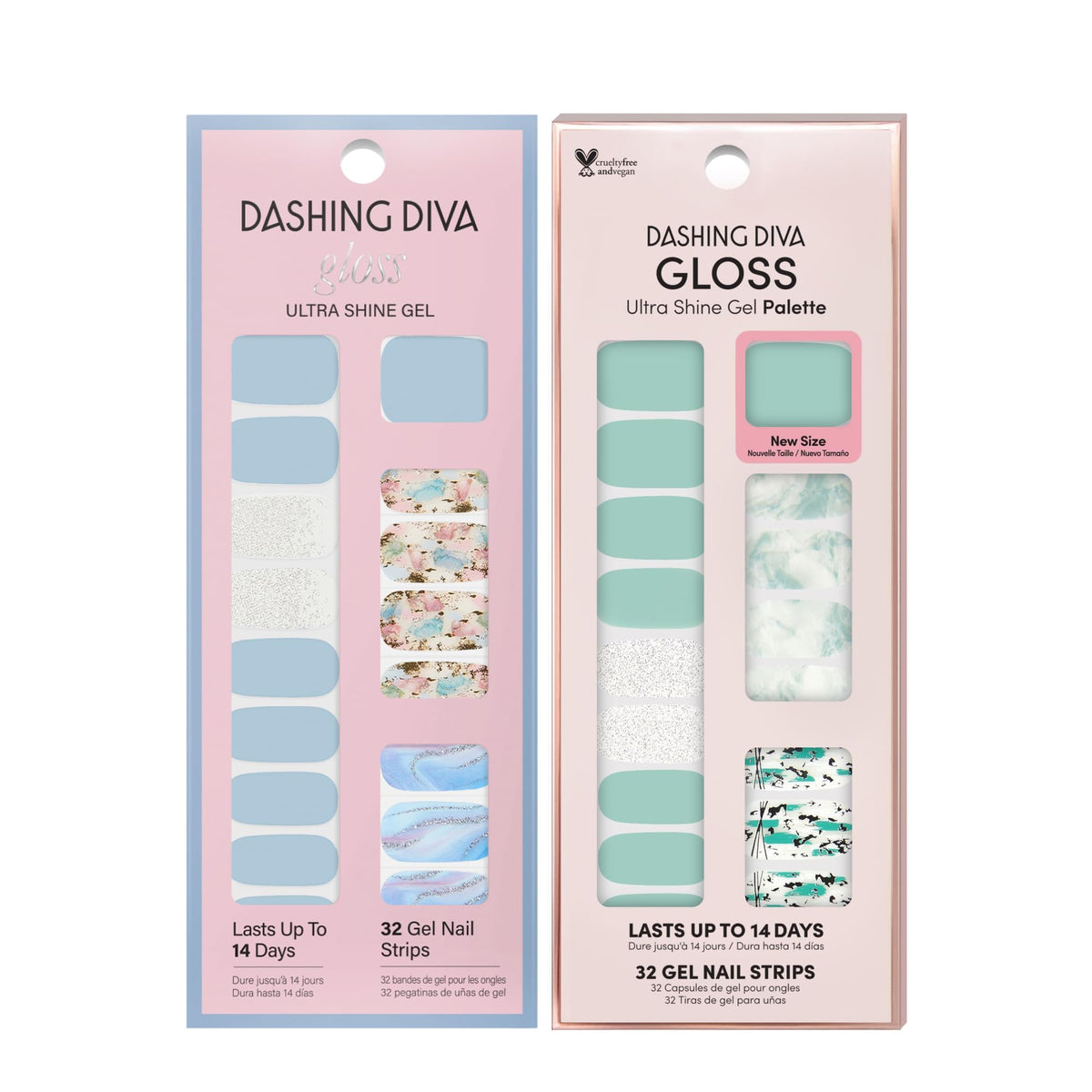 Dashing Diva nail strip being pressed onto a fingernail for easy application