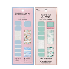 Dashing Diva nail strip being pressed onto a fingernail for easy application