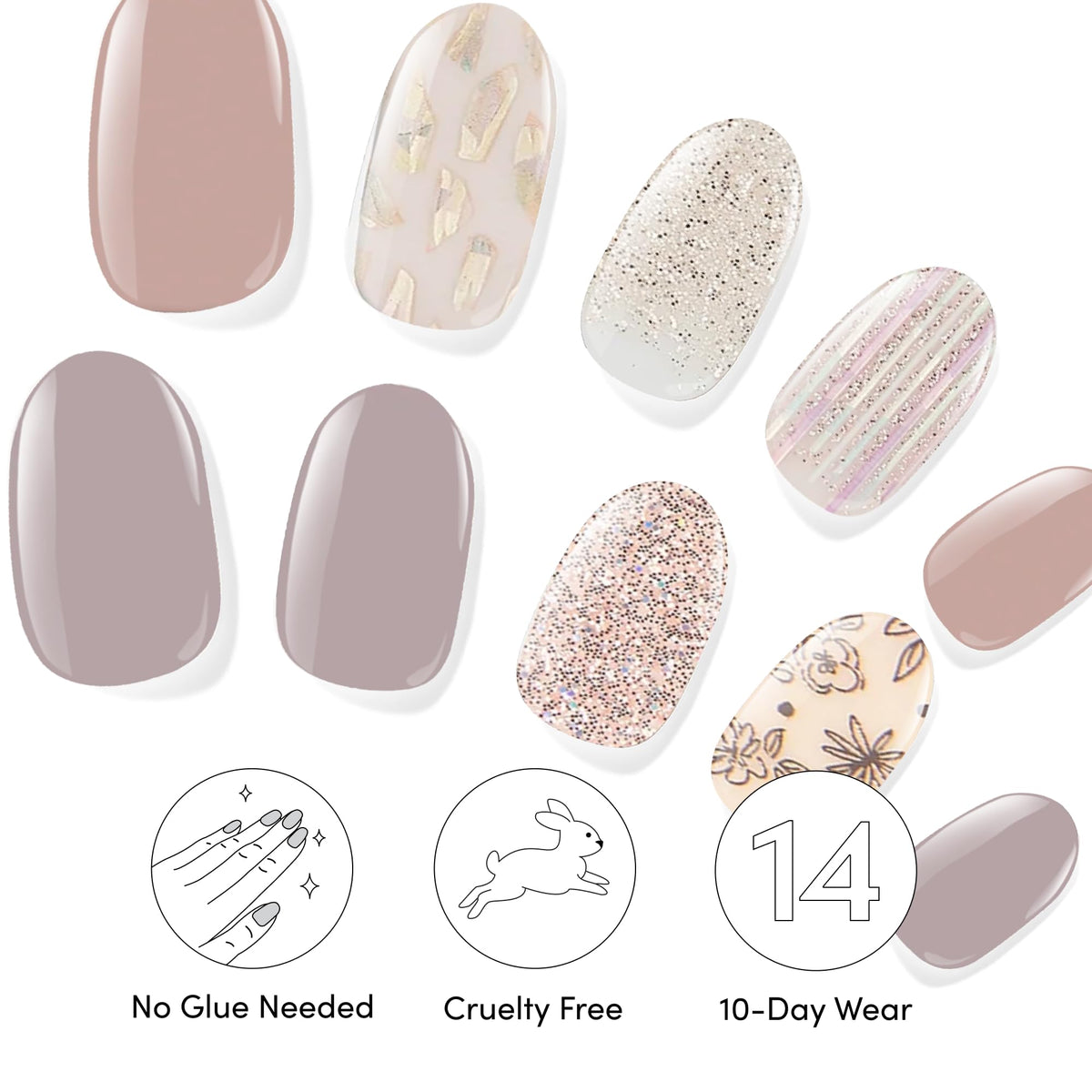 Dashing Diva removal demo showing gentle peel-off with nail oil benefit