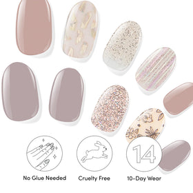 Dashing Diva removal demo showing gentle peel-off with nail oil benefit