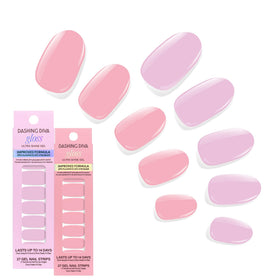 Dashing Diva front packaging showing Soft Pink Collection and two gel-strip sets for quick results