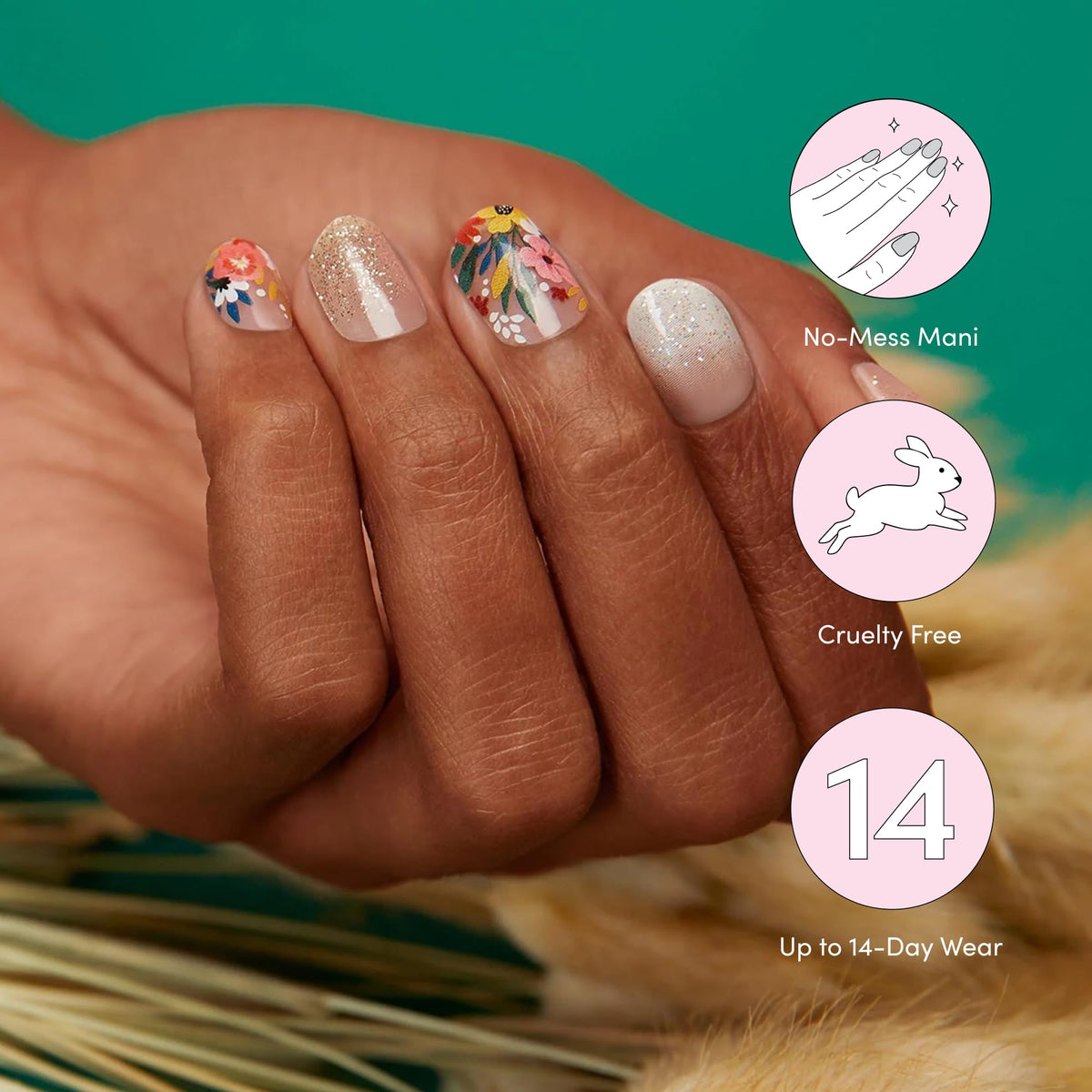 Included prep pad and nail file next to Dashing Diva strips for neat application