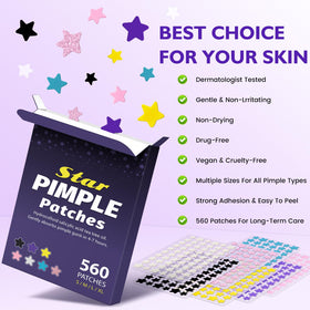 DATISEP pimple patch applied to cheek, discreet protection while healing