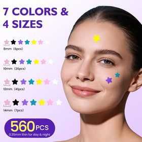 DATISEP close-up of star hydrocolloid texture, clear absorption surface benefit