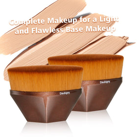 Daubigny brush in use applying foundation for fast, poreless coverage