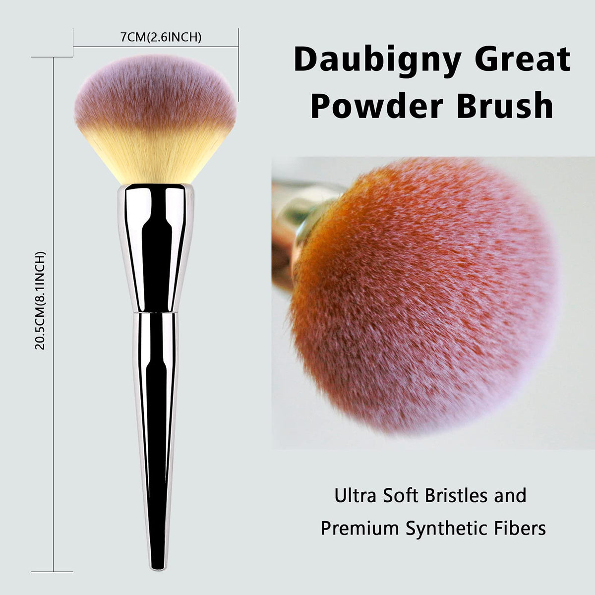 Daubigny soft synthetic bristles detail illustrating gentle touch for sensitive skin benefit