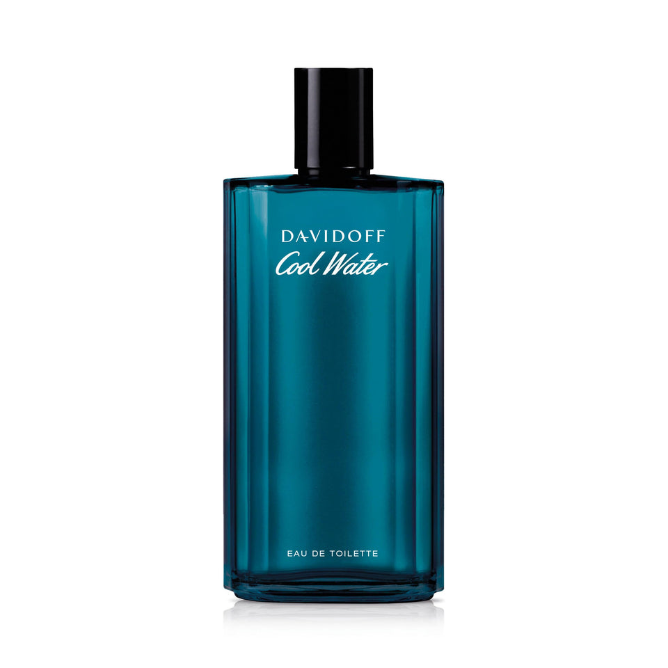 Davidoff Cool Water bottle front view showing sleek design and freshness benefit