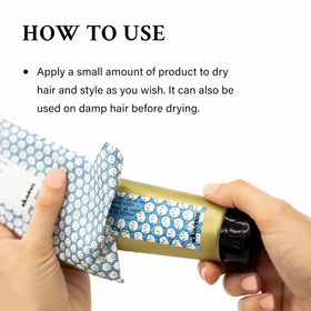 Davines application on damp hair with fingers demonstrating styling control benefit