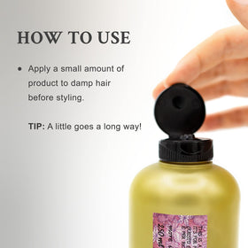 Davines applied to damp hair highlighting improved curl clumping and shine