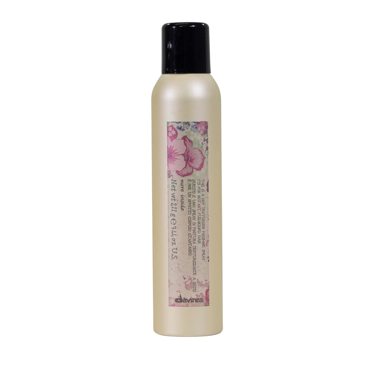 Davines dry texturizer front packaging shows product and lightweight benefit