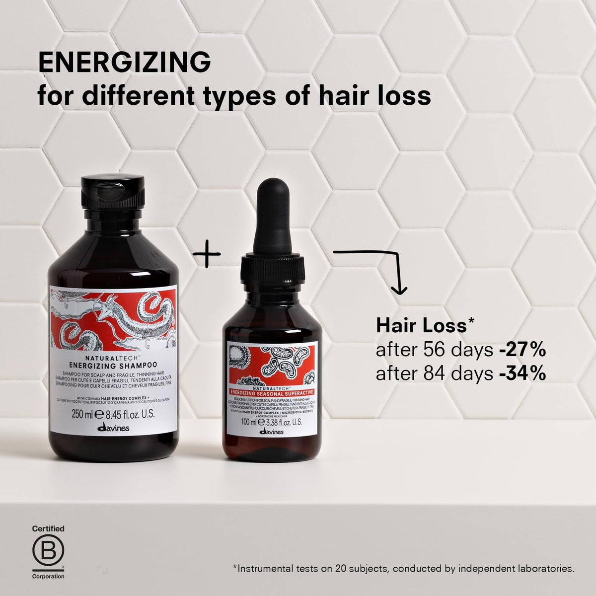 Davines applicator detail showing precise application and easy use