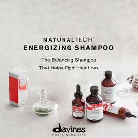 Davines back label close-up highlighting ingredients and clarity benefit