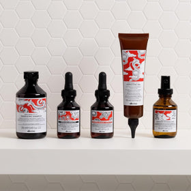 Davines before and after hair image showing improved elasticity benefit