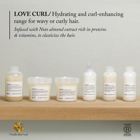 Davines LOVE Curl Controller being applied to damp hair for defined curls