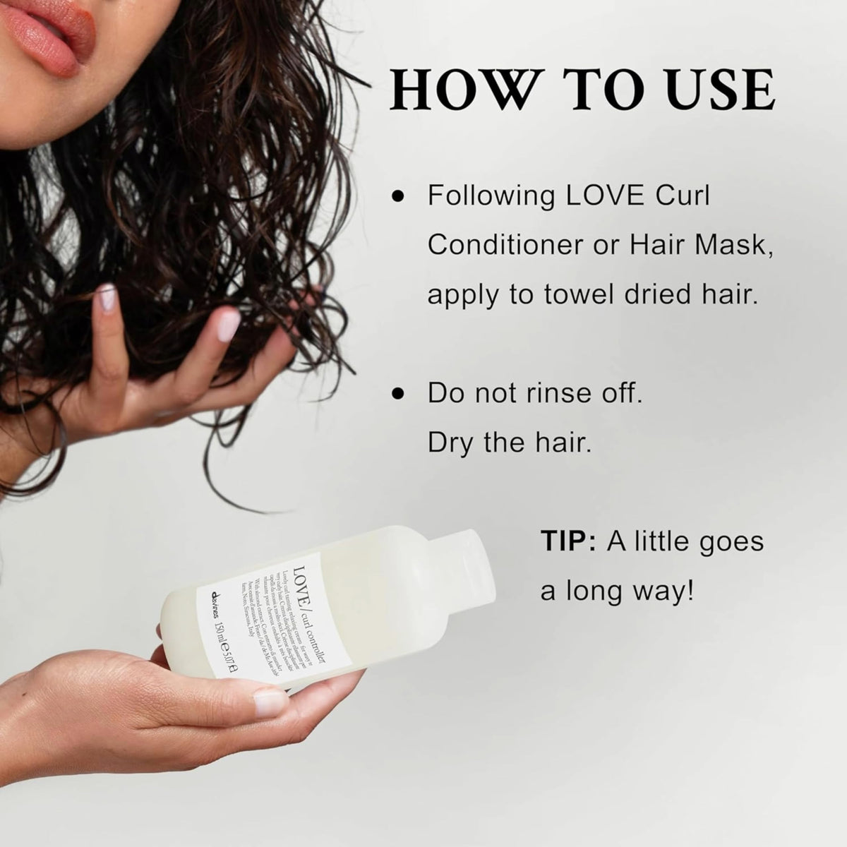 Davines LOVE Curl Controller creamy texture close-up for easy distribution