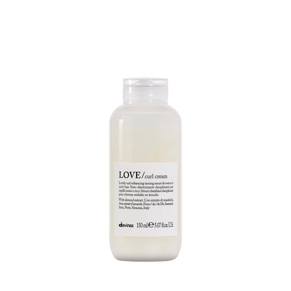 Davines LOVE Curl Cream front packaging showing bottle and label benefits