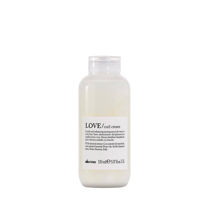 Davines LOVE Curl Cream front packaging showing bottle and label benefits