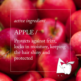 Davines apple pulp extract close-up ingredient supporting sustainable sourcing