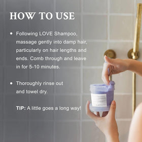 Davines conditioner texture pouring from bottle benefit: creamy hydration without weight