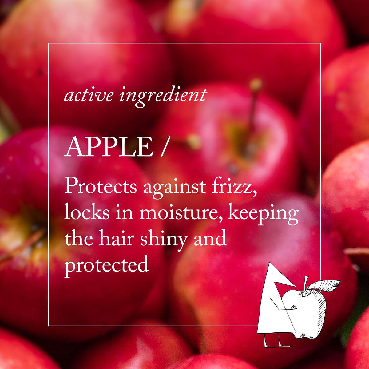 Davines before and after on fine hair showing reduced frizz