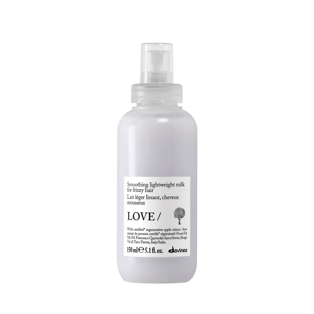 Davines bottle front packaging showing product and benefit