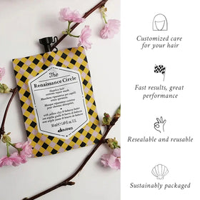 Davines mask applied to wet hair in salon demonstrating detangling and softening benefit