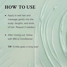 Davines MELU creamy foam texture on hand illustrating gentle, moisturizing lather